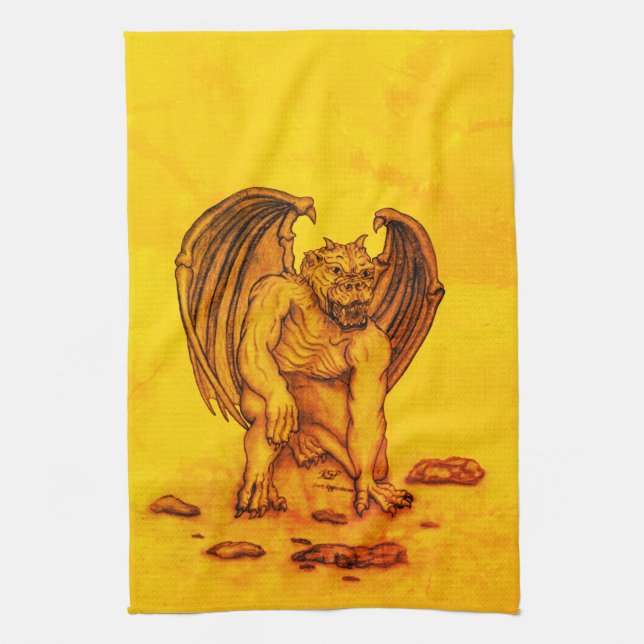 Golem Gargoyle Kökshandduk (Vertikal)
