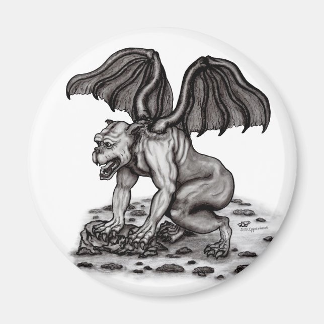 Golem Gargoyle Magnet (Framsidan)