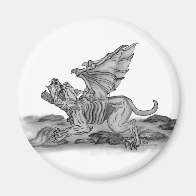 Golem Gargoyle Magnet (Framsidan)