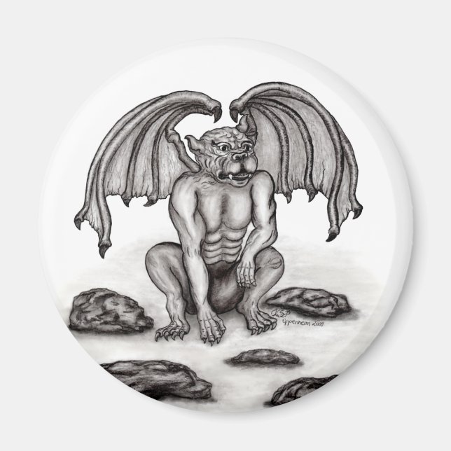 Golem Gargoyle Magnet (Framsidan)