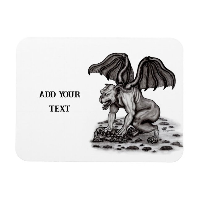 Golem Gargoyle Magnet (Horisontell)