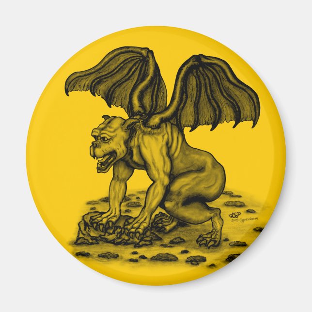 Golem Gargoyle Magnet (Framsidan)