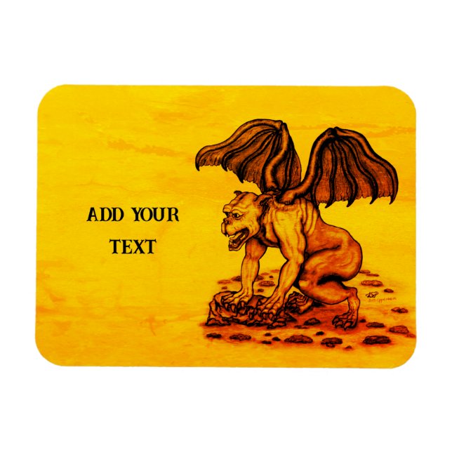 Golem Gargoyle Magnet (Horisontell)