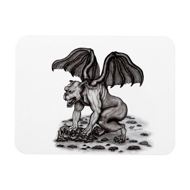 Golem Gargoyle Magnet (Horisontell)