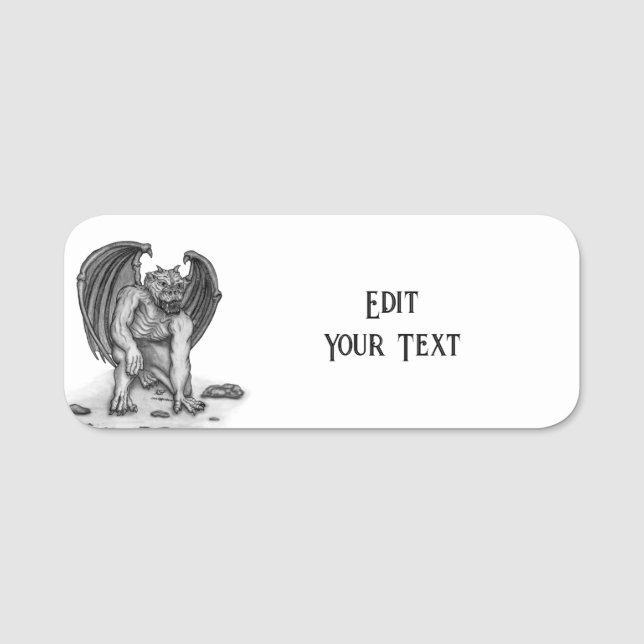 Golem Gargoyle Namnbricka (Framsida)