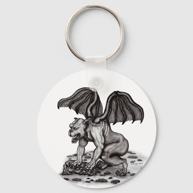 Golem Gargoyle Nyckelring (Framsida)