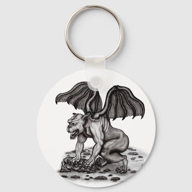Golem Gargoyle Nyckelring (Framsida)