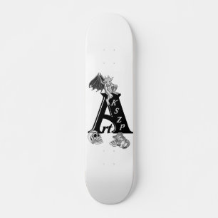 Golem - Gargoyle om Logotyp och Skull Skateboard Bräda 19,5 Cm