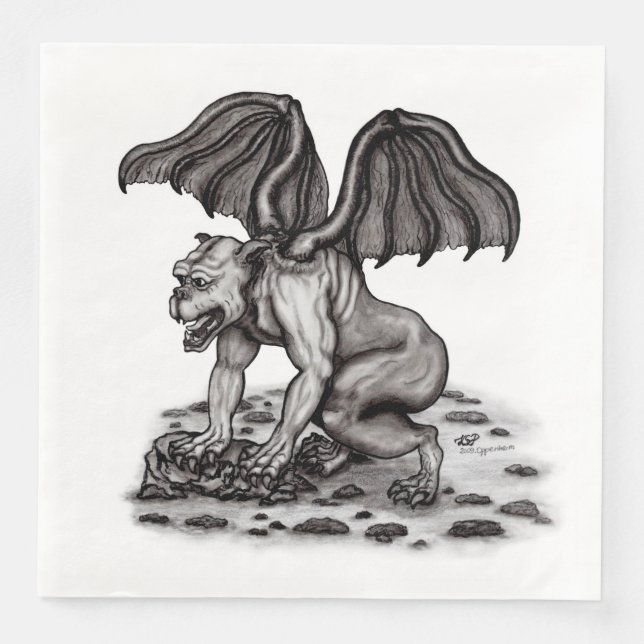 Golem Gargoyle Pappersservett (Framsida)