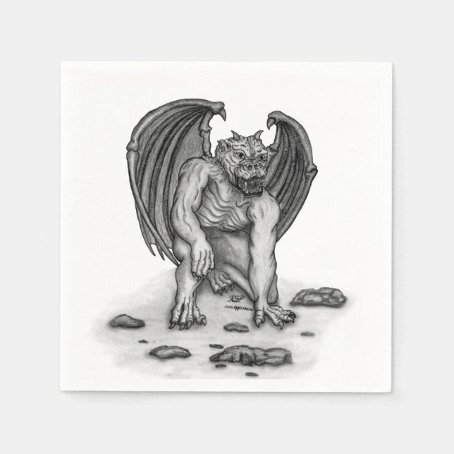 Golem Gargoyle Pappersservett (Framsidan)