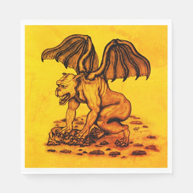 Golem Gargoyle Pappersservett (Framsidan)