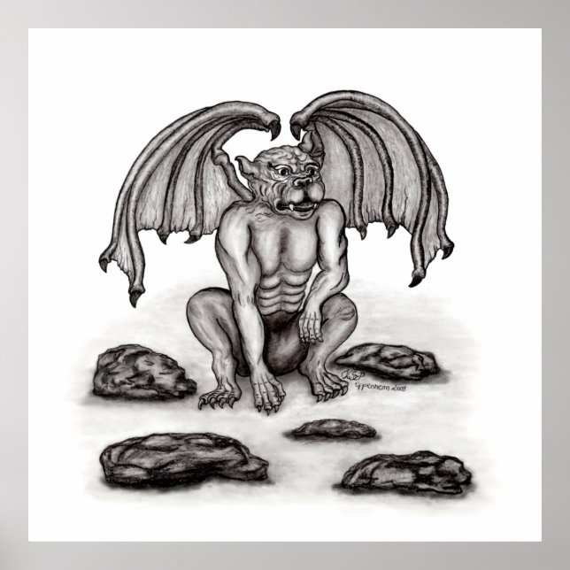 Golem Gargoyle Poster (Framsidan)
