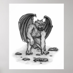 Golem Gargoyle Poster