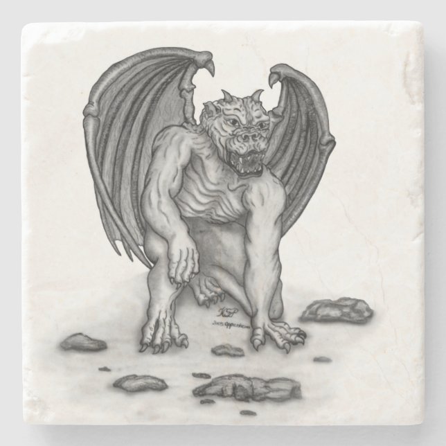 Golem Gargoyle Stenunderlägg (Framsidan)