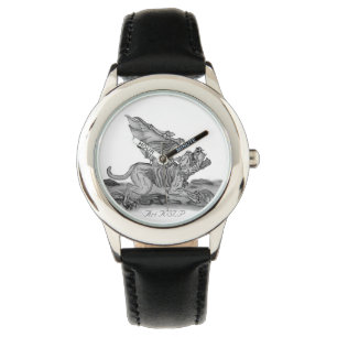 Golem Gargoyle, svartvit design Armbandsur