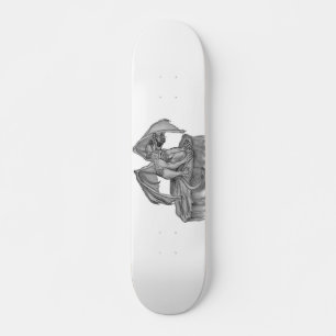 GOLEM - Gargoyle svartvit design Old School Skateboard Bräda 18 Cm
