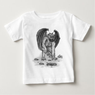 Golem Gargoyle svartvit design T-shirt
