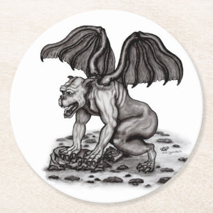 Golem Gargoyle Underlägg Papper Rund