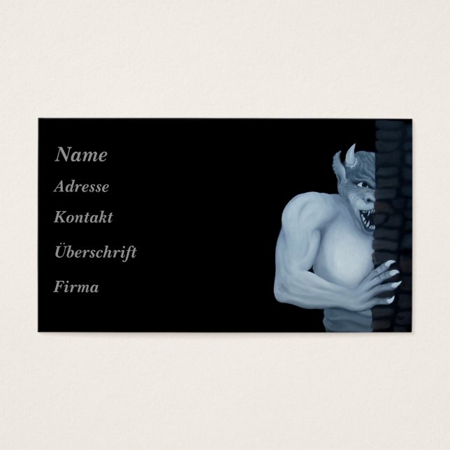 Golem - Gargoyle Visitkort (Framsidan)