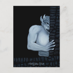 Golem Gargoyle Vykort