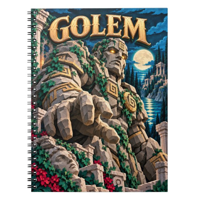 Golem, Pappersklippt Monster Anteckningsbok (Framsidan)