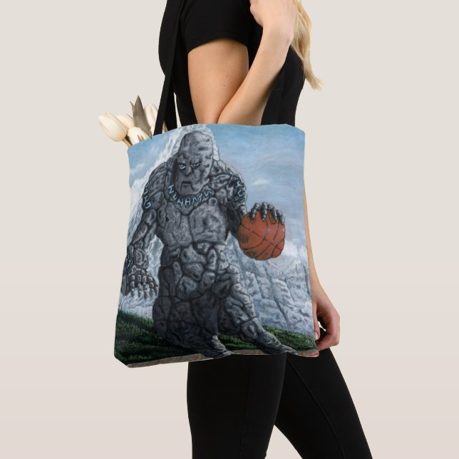 Golem Pay Basketball Sport Fantasy Tote Bag Tygkasse (Närbild)