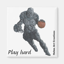 Golem Spela Basketball Fantasy Art Magnet