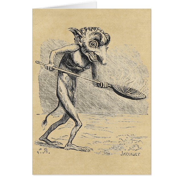 Golem Stirs the Cauldron Hälsningskort (Framsidan)