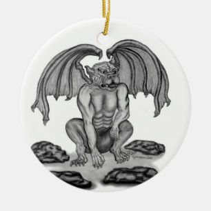 GOLEMGargoyle Julgransprydnad Keramik