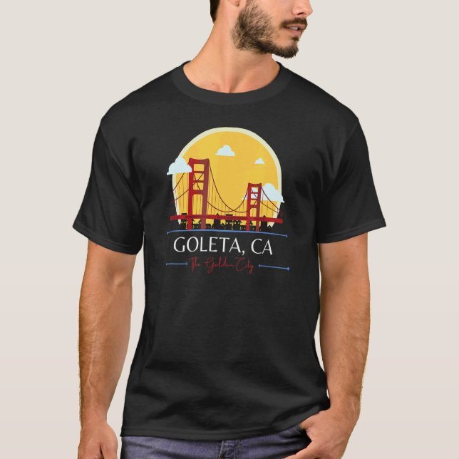 Goleta CA Golden Gate Bridge Bad Geography Stupid  T Shirt (Framsida)
