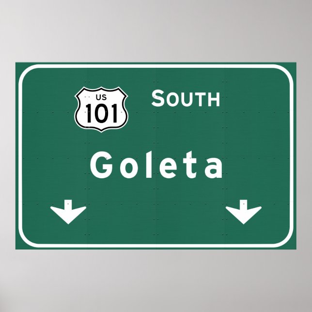 Goleta California US-101 South Interstate - Poster (Framsidan)
