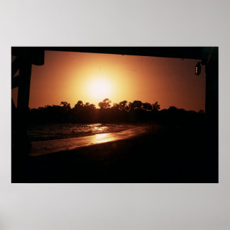 Goleta-strandsolnedgång, Santa barbara ca Poster