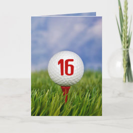 Golf 16:e Födelsedagsfesten Inbjudan
