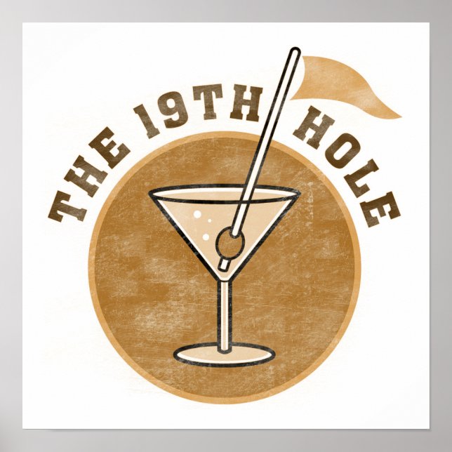 Golf 19:e Hål T-shirts och gåvor Poster (Framsidan)