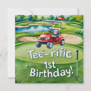 Golf 1:a födelsedag golfer blir en inbjudningar