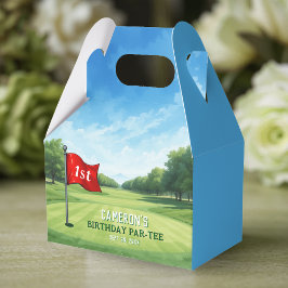 Golf 1:a födelsedag Party Hål i ett Presentaskar