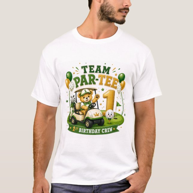 Golf 1:a födelsedagen  t shirt (Framsida)