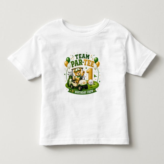 Golf 1:a födelsedagsfest t shirt (Framsida)