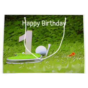 Golf 1-årsdag 1-årig golfspelare med nummer