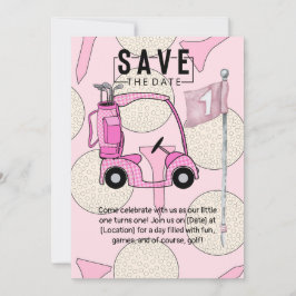 Golf 1-årsdag ett år gammalt golfer med nummer inbjudningar