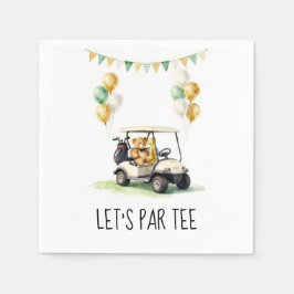Golf 1-årsdag, låt oss ha en Par-Tee Pappersservett