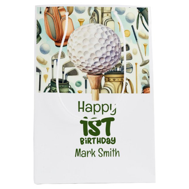 Golf 1st-födelsedag ett år gammal golfer (Framsidan)