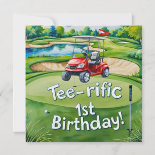 Golf 1st-födelsedag ett år gammal golfer