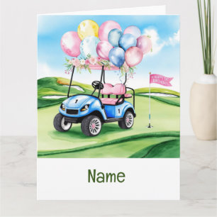 Golf 1st-födelsedag ett år gammal golfer kort
