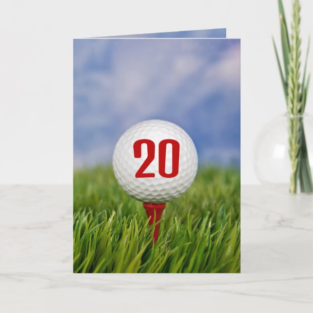Golf 20-årsfest  inbjudan (Framsida)