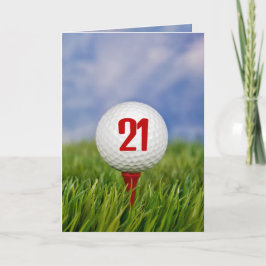 Golf 21:a födelsedagen Party Inbjudan