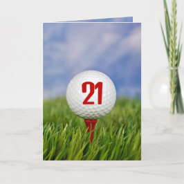 Golf 21:a födelsedagen Party Inbjudan