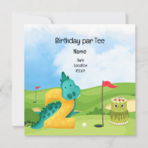 Golf 2nd Birthday-tema för killgolfer Party