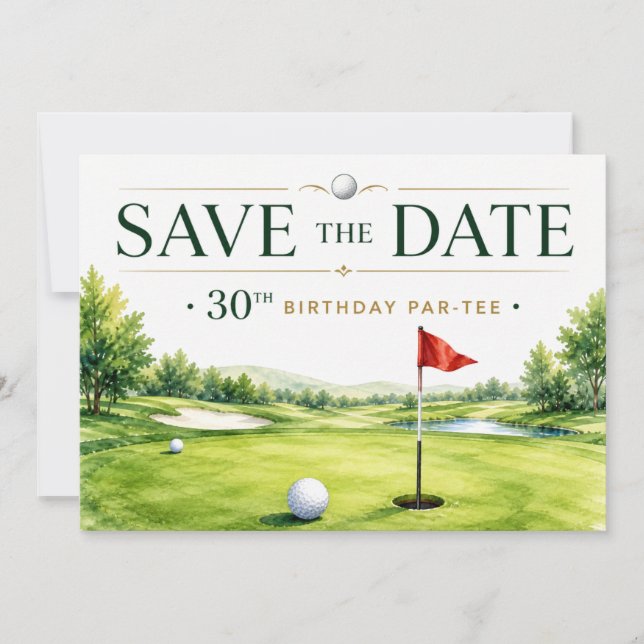 Golf 30-årsfest inbjudningar (Framsida)