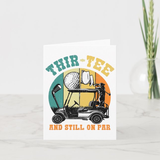 Golf 30års födelsedag 30 fortfarande på Par Funny  Kort (Framsida)
